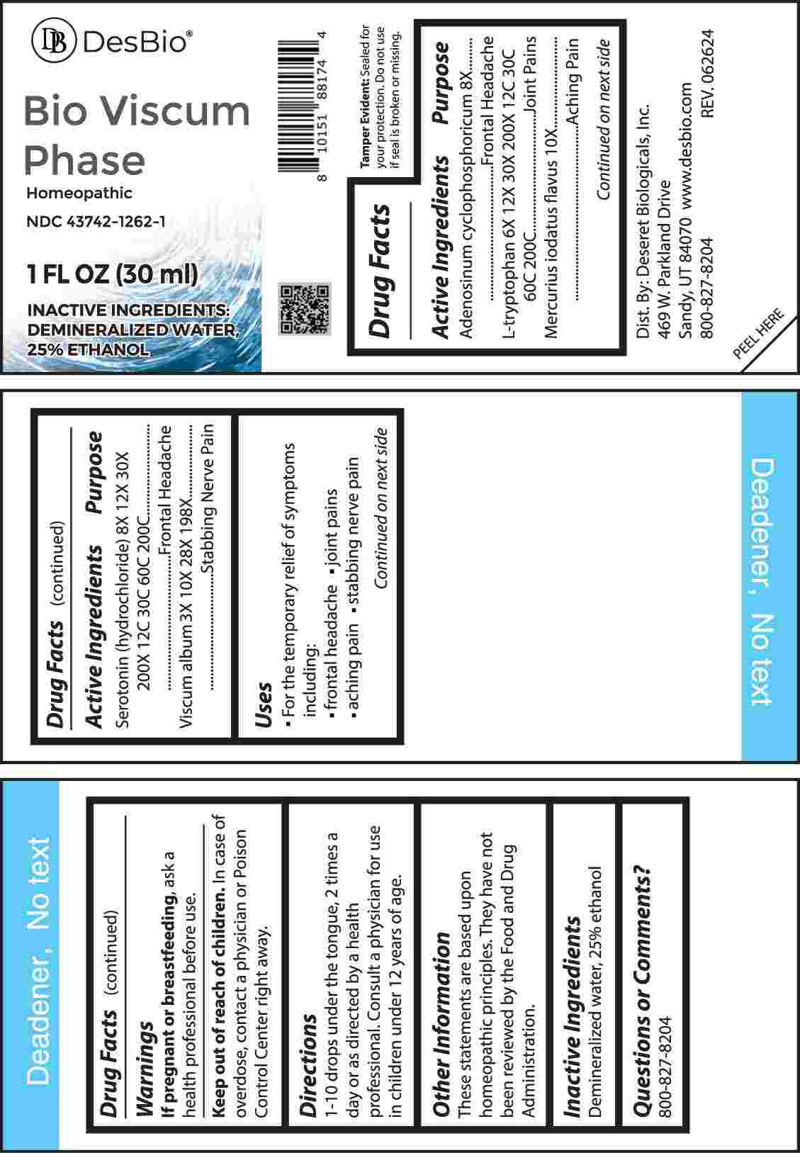 Bio Viscum Phase package label