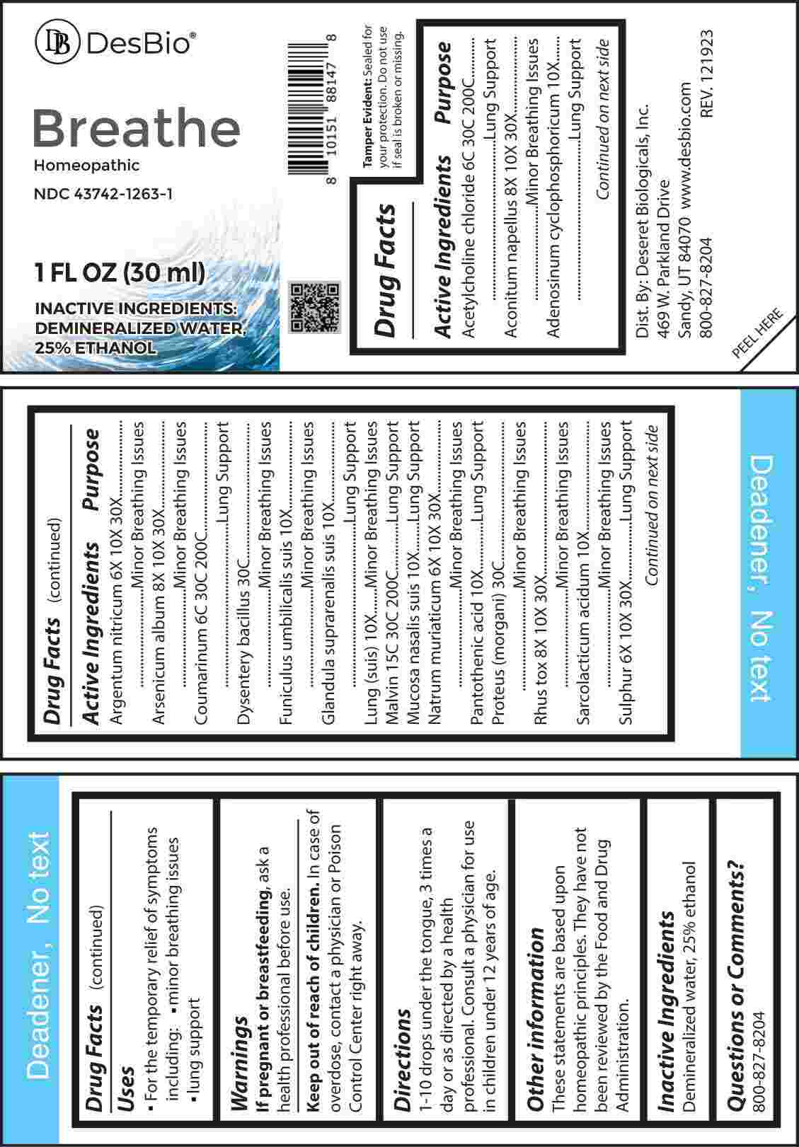 Breathe package label