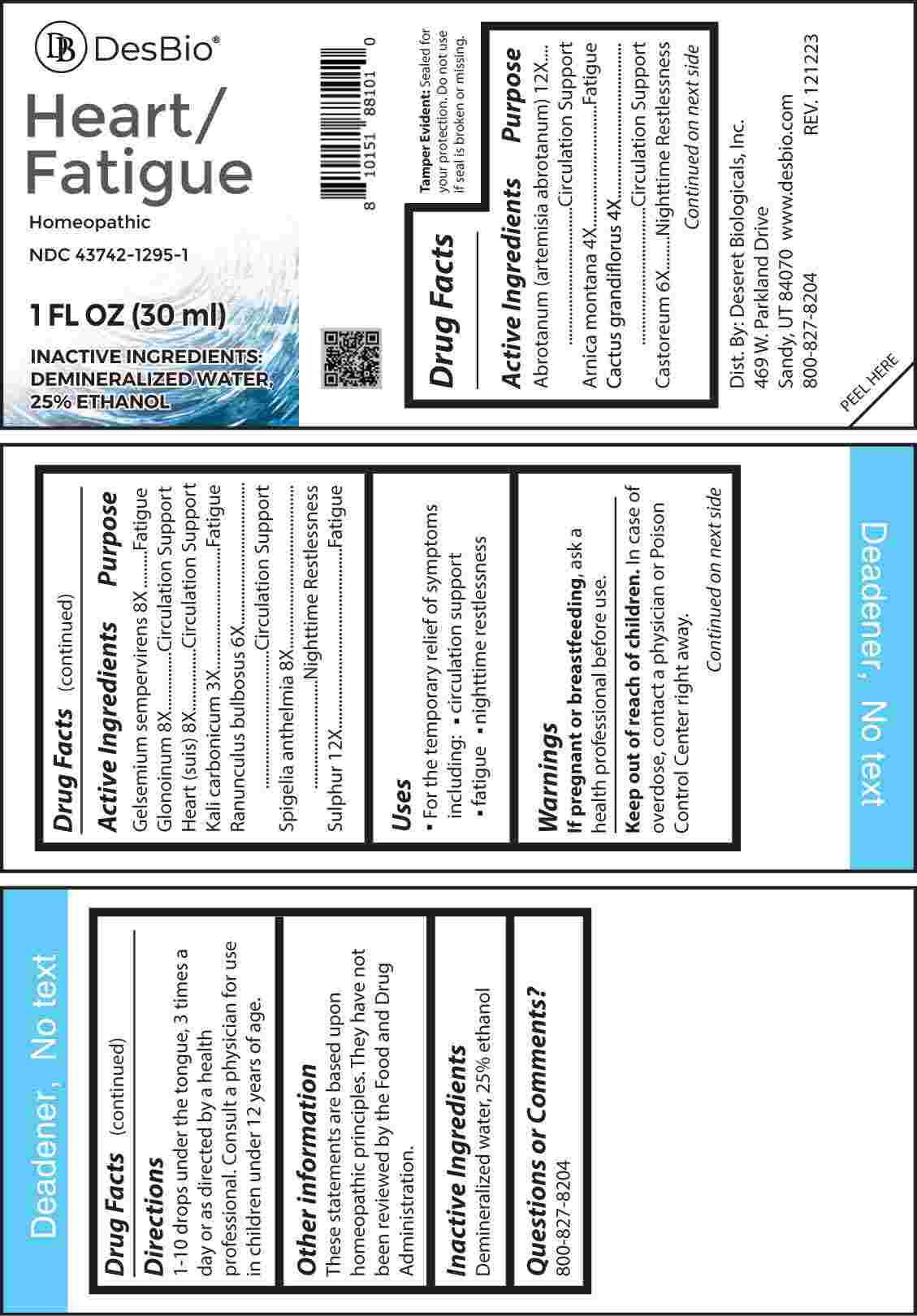 Heart/fatigue package label