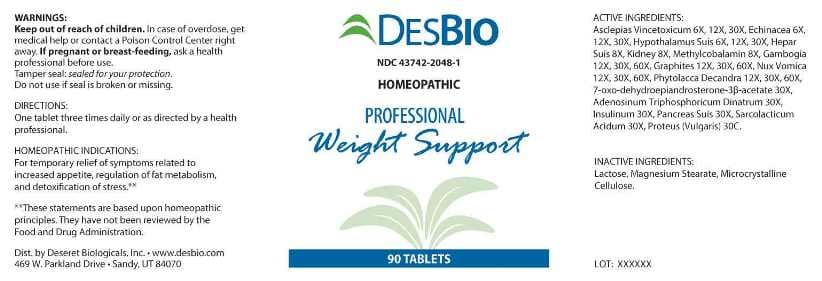 Professional Weight Support package label