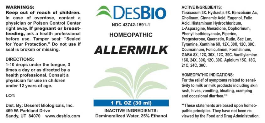 Allermilk package label