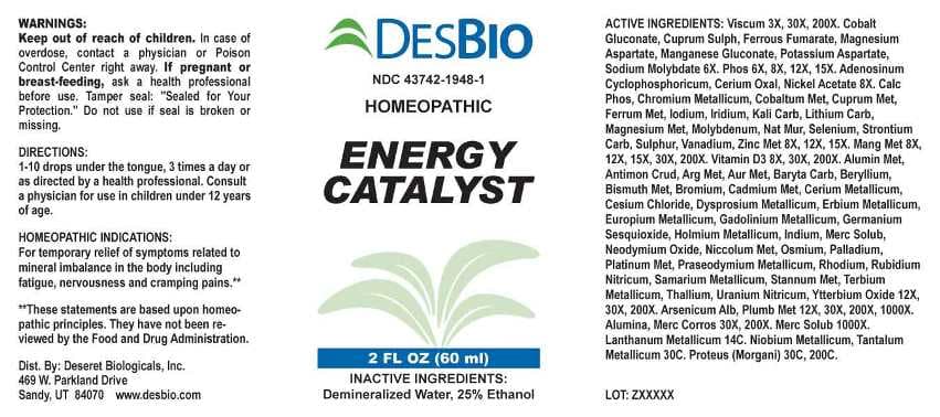 Energy Catalyst package label