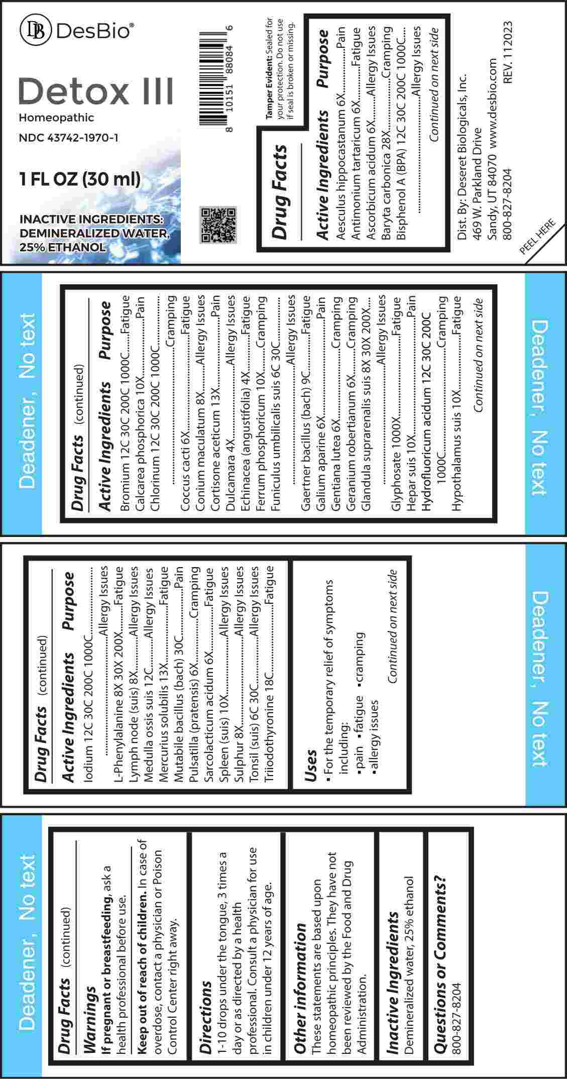 Detox package label