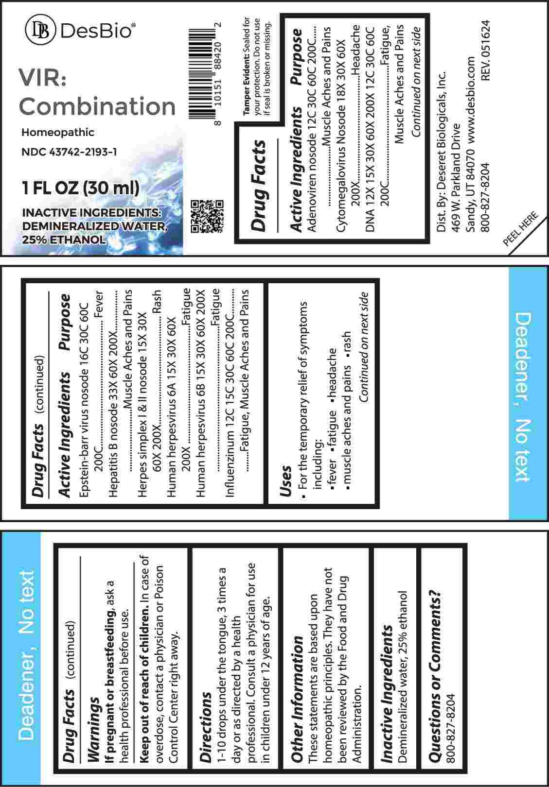 Vir Combination package label
