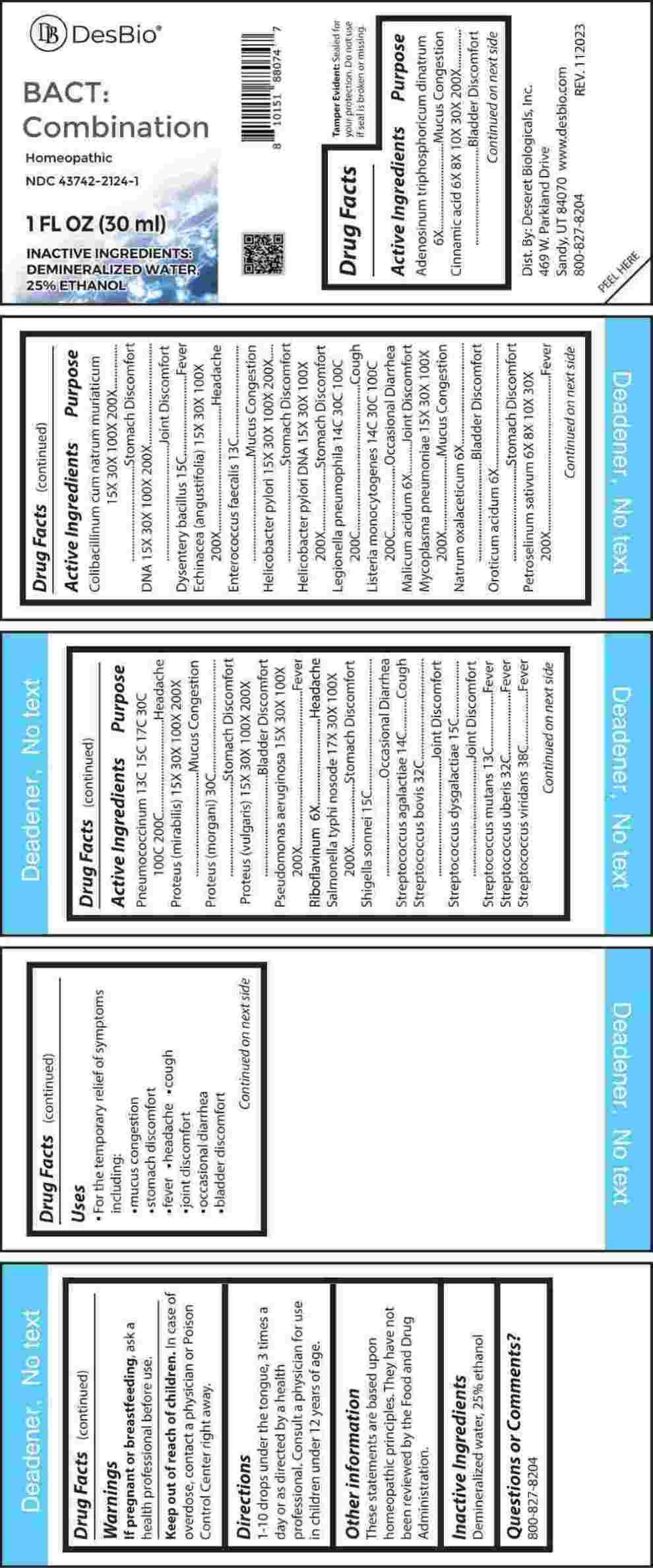 Bact Combination package label