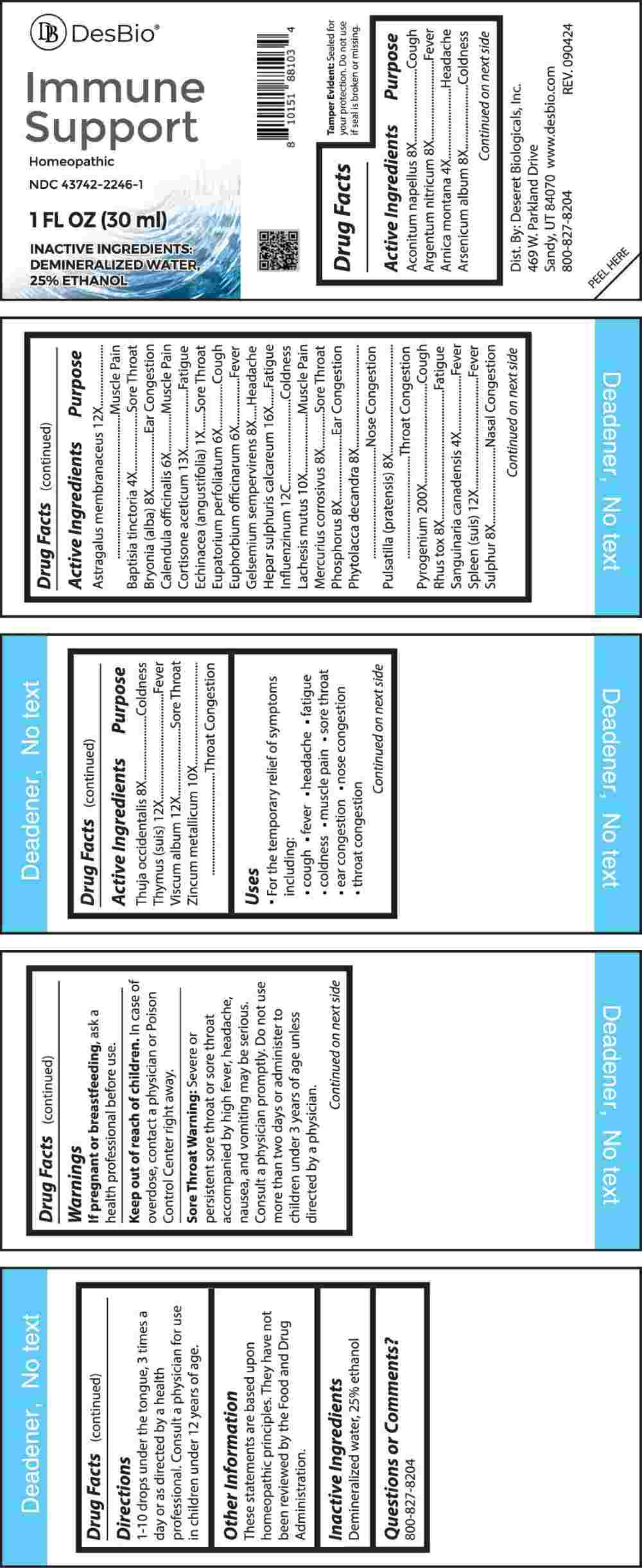 Immune Support package label