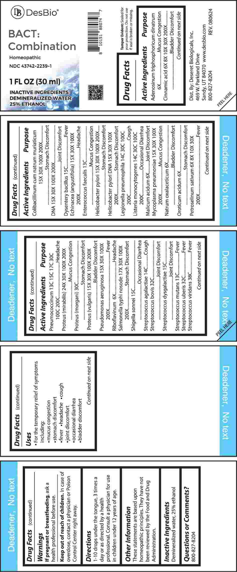 Bact Combination package label