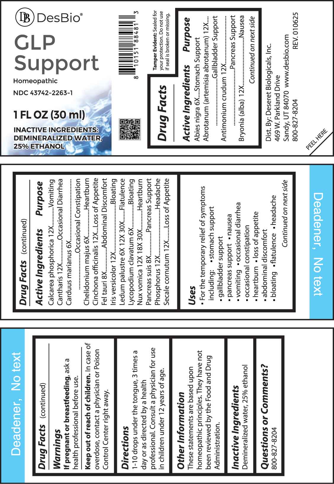 Glp Support package label