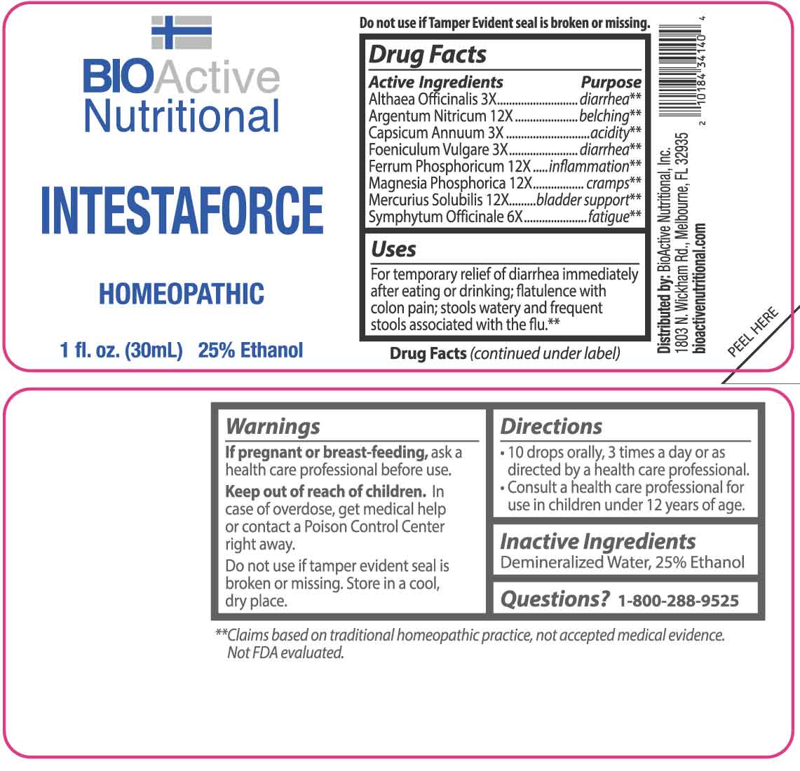 Intestaforce package label