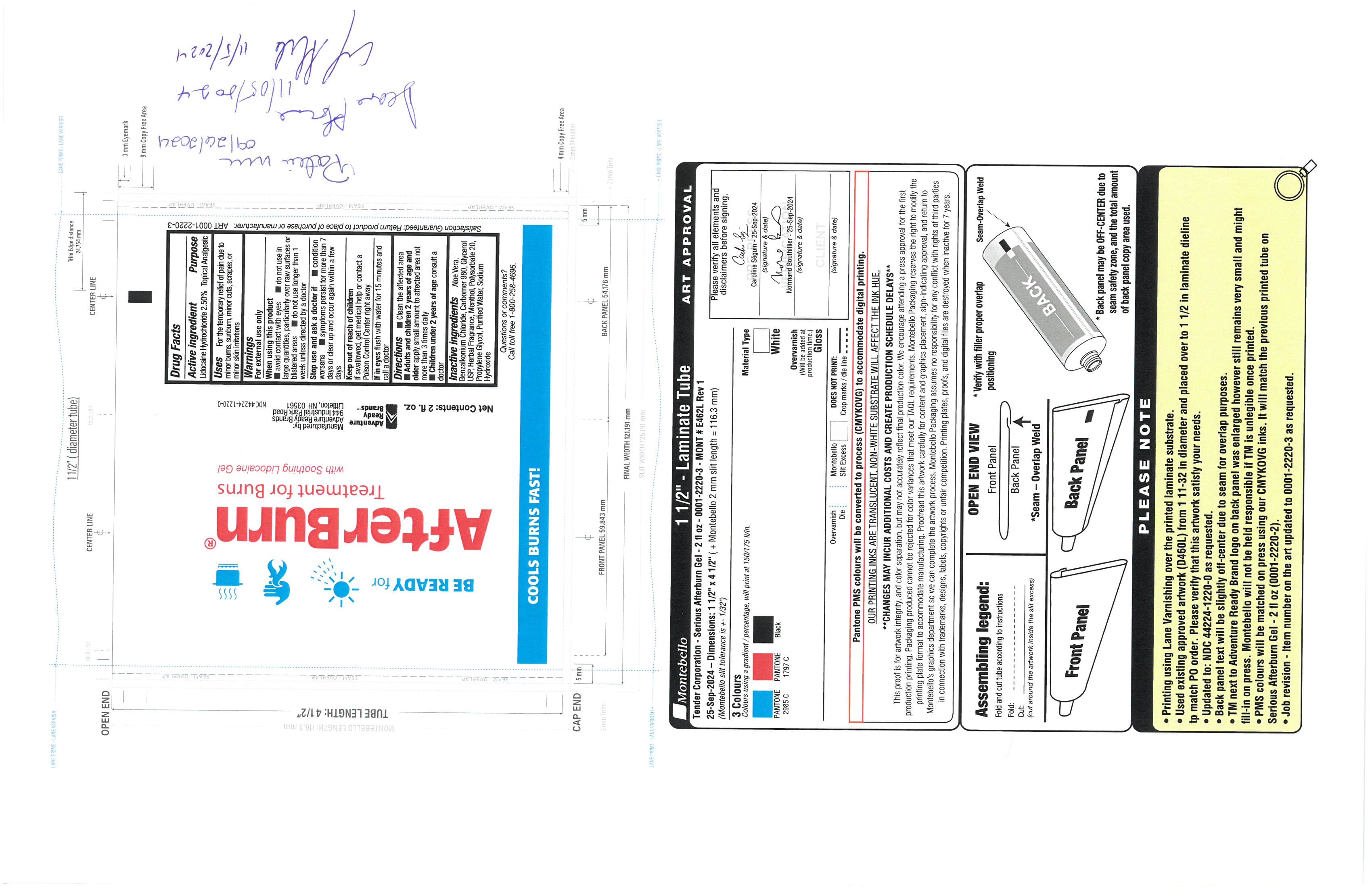 After Burn package label