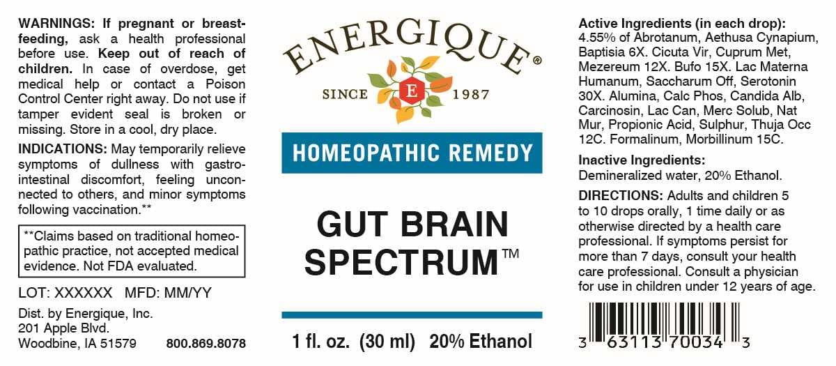 Gut Brain Spectrum package label