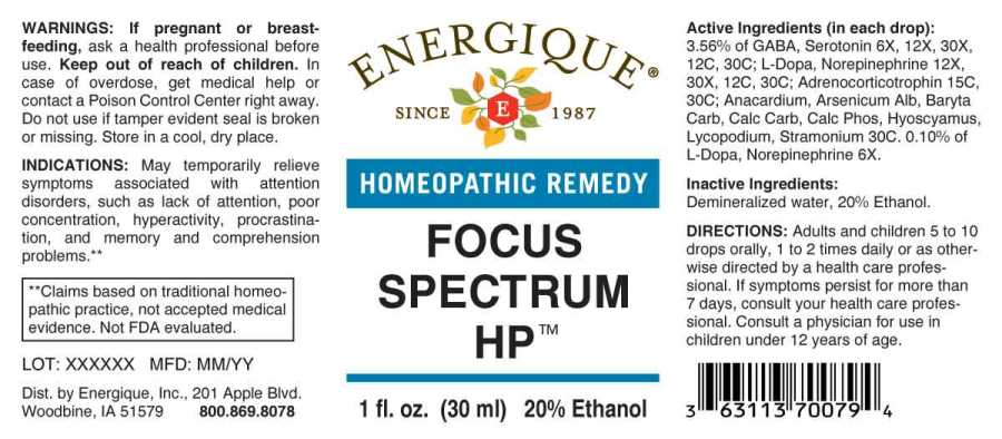 Focus Spectrum Hp package label