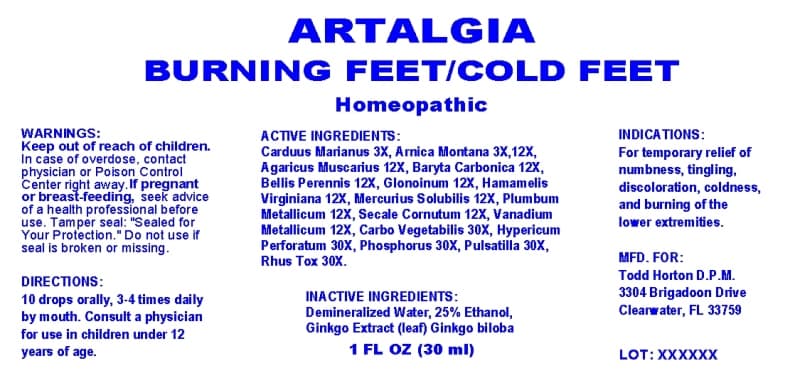 Artalgia package label