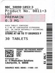 Premarin package label