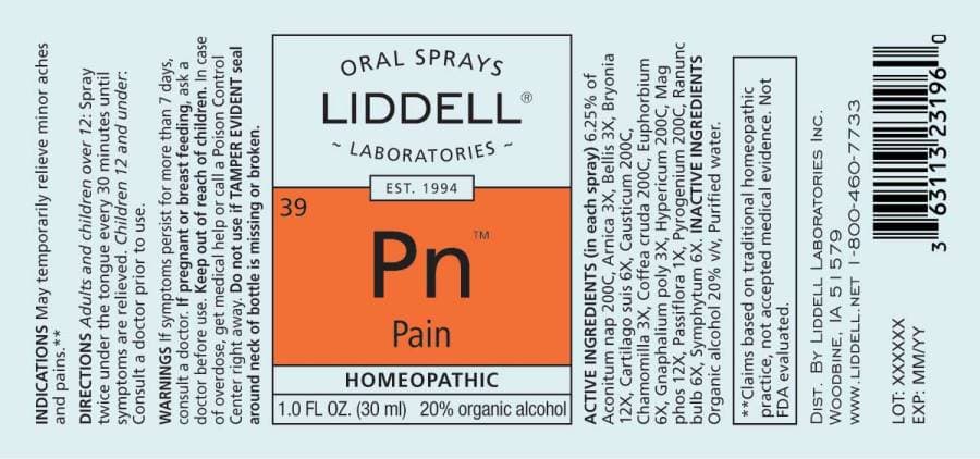 Pain package label