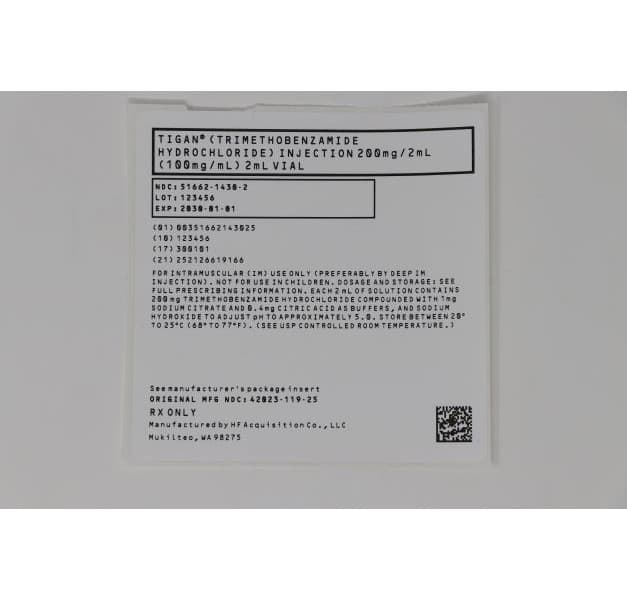Tigan(r) (trimethobenzamide Hydrochloride) package label