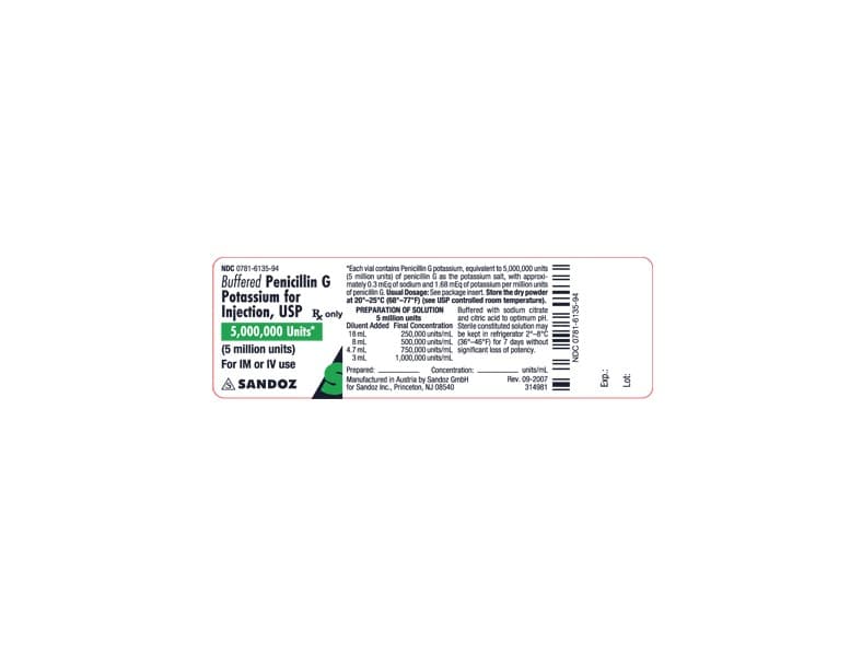 Buffered Penicillin G Potassium package label