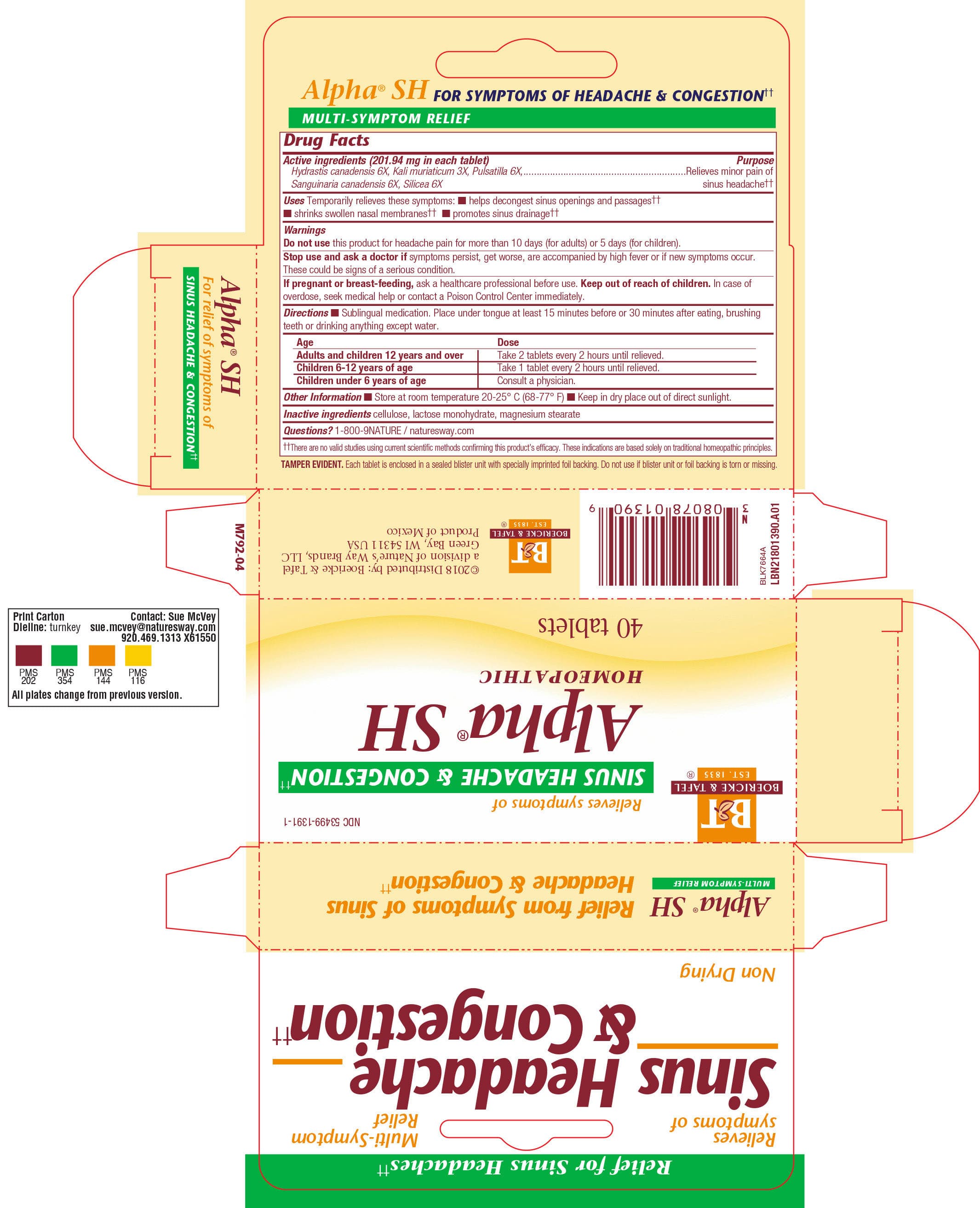 Alpha Sh package label