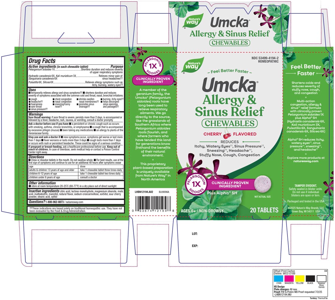 Allergy and Sinus Relief package label