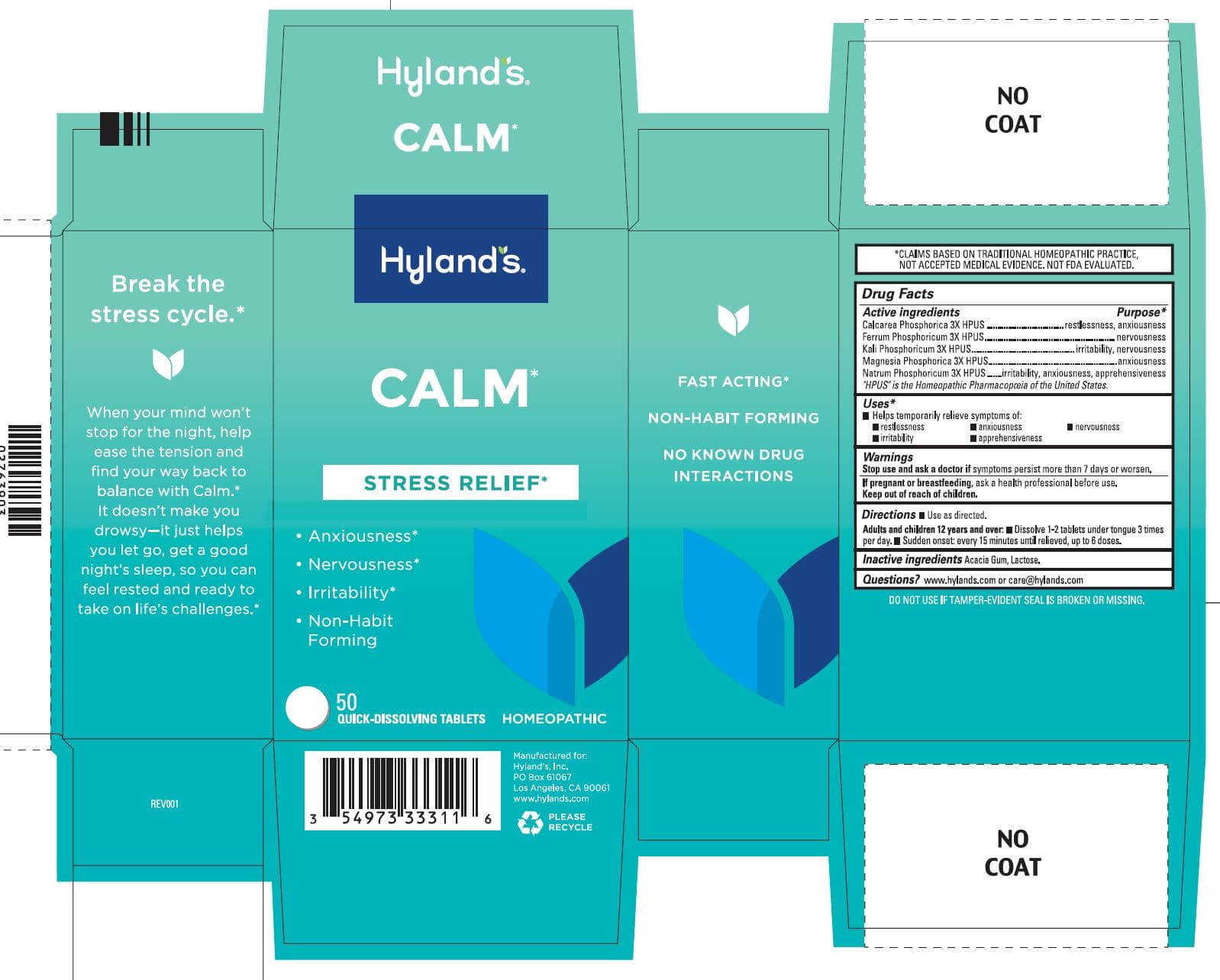 Calm package label