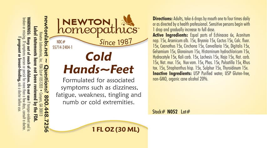 Cold Hands - Feet package label