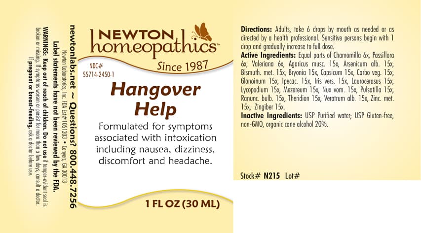 Hangover Help package label