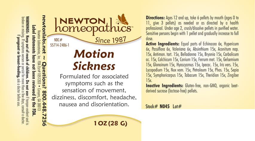 Motion Sickness package label