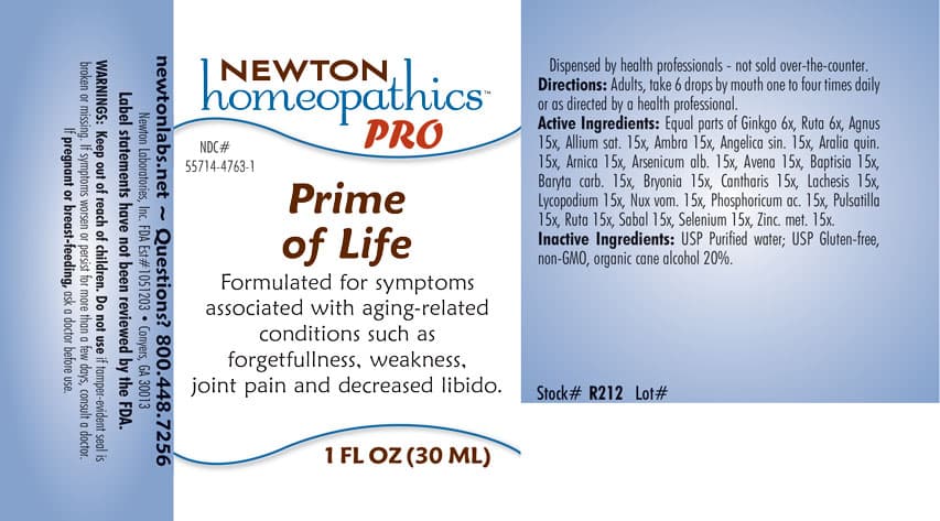 Prime of Life package label
