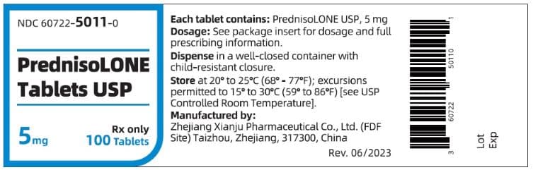 Prednisolone package label