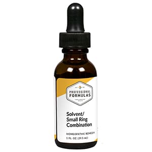 Solvent/small Ring Combination package label
