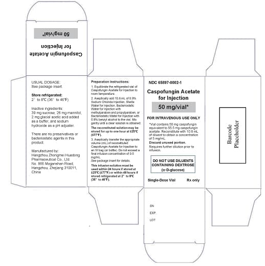 Caspofungin Acetate package label