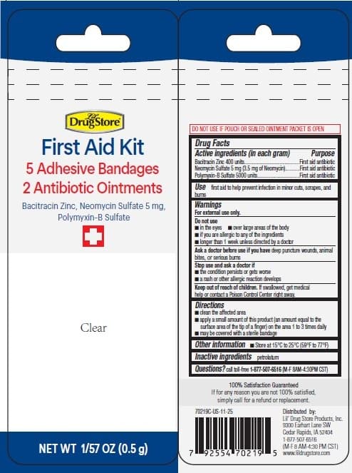 First Aid Kit, Lil Drug Store package label