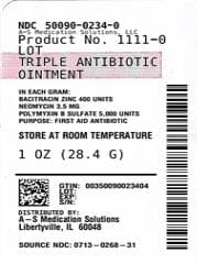 Triple Antibiotic package label