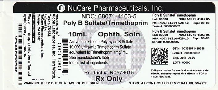 Polymyxin B Sulfate and Trimethoprim package label