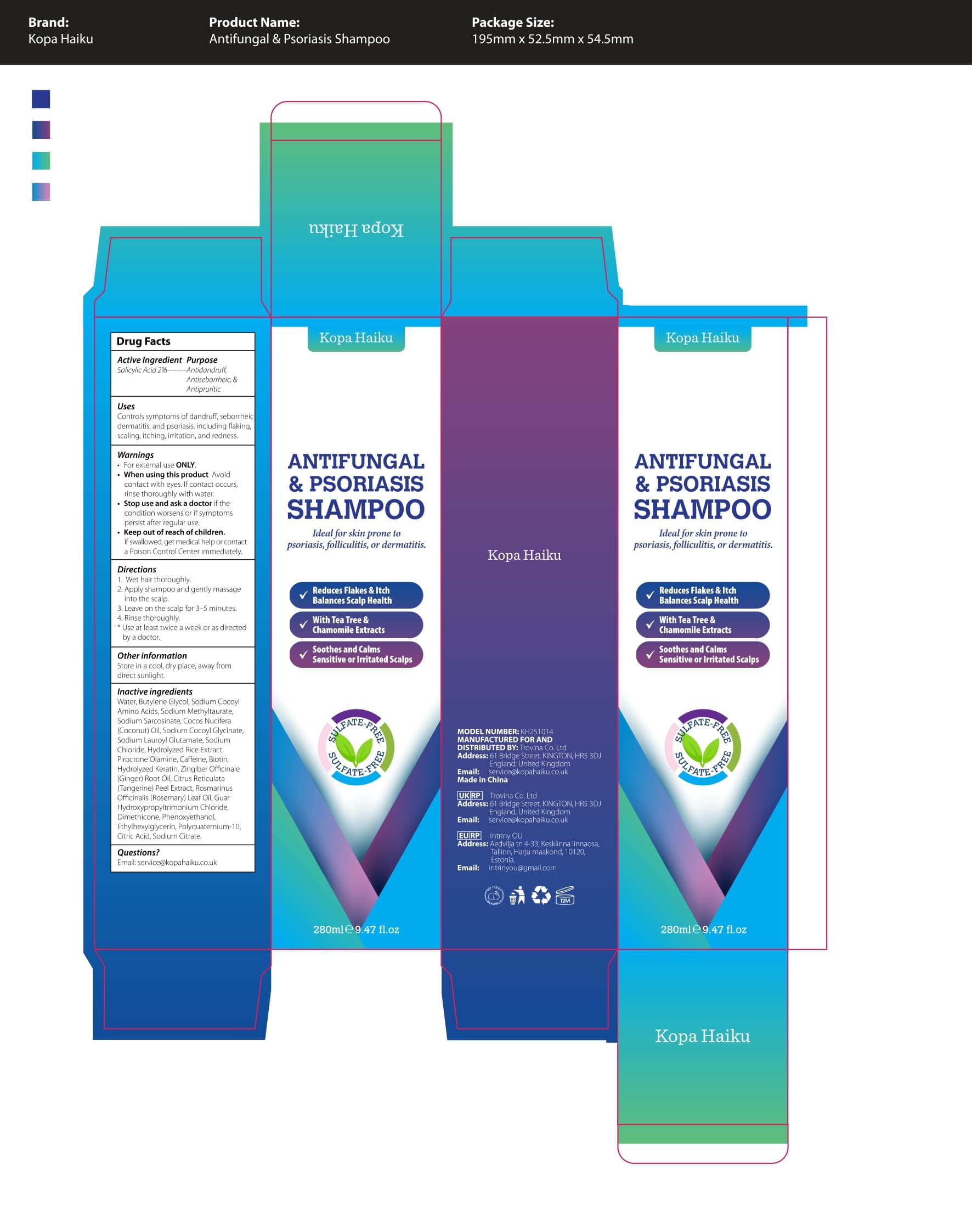 Probliva Medicated Anti Fungal package label
