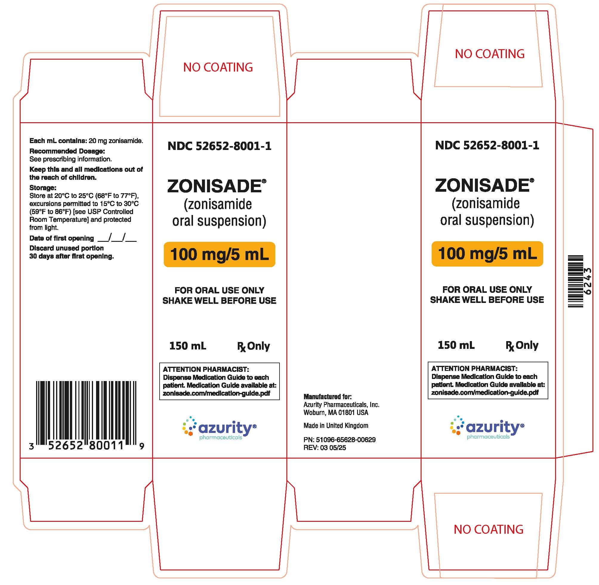 Zonisamide package label
