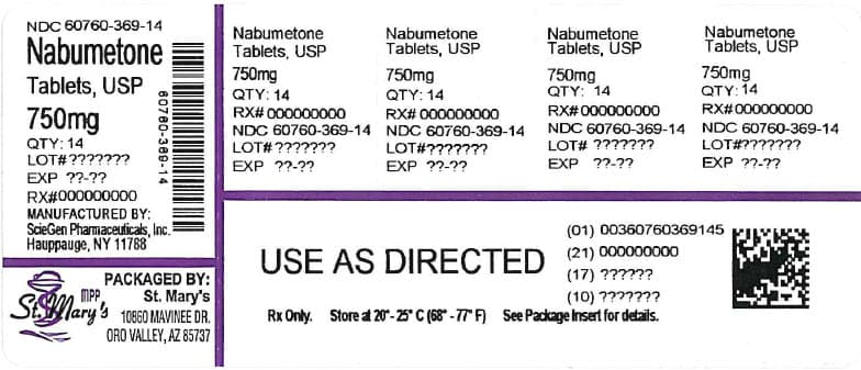 Nabumetone package label