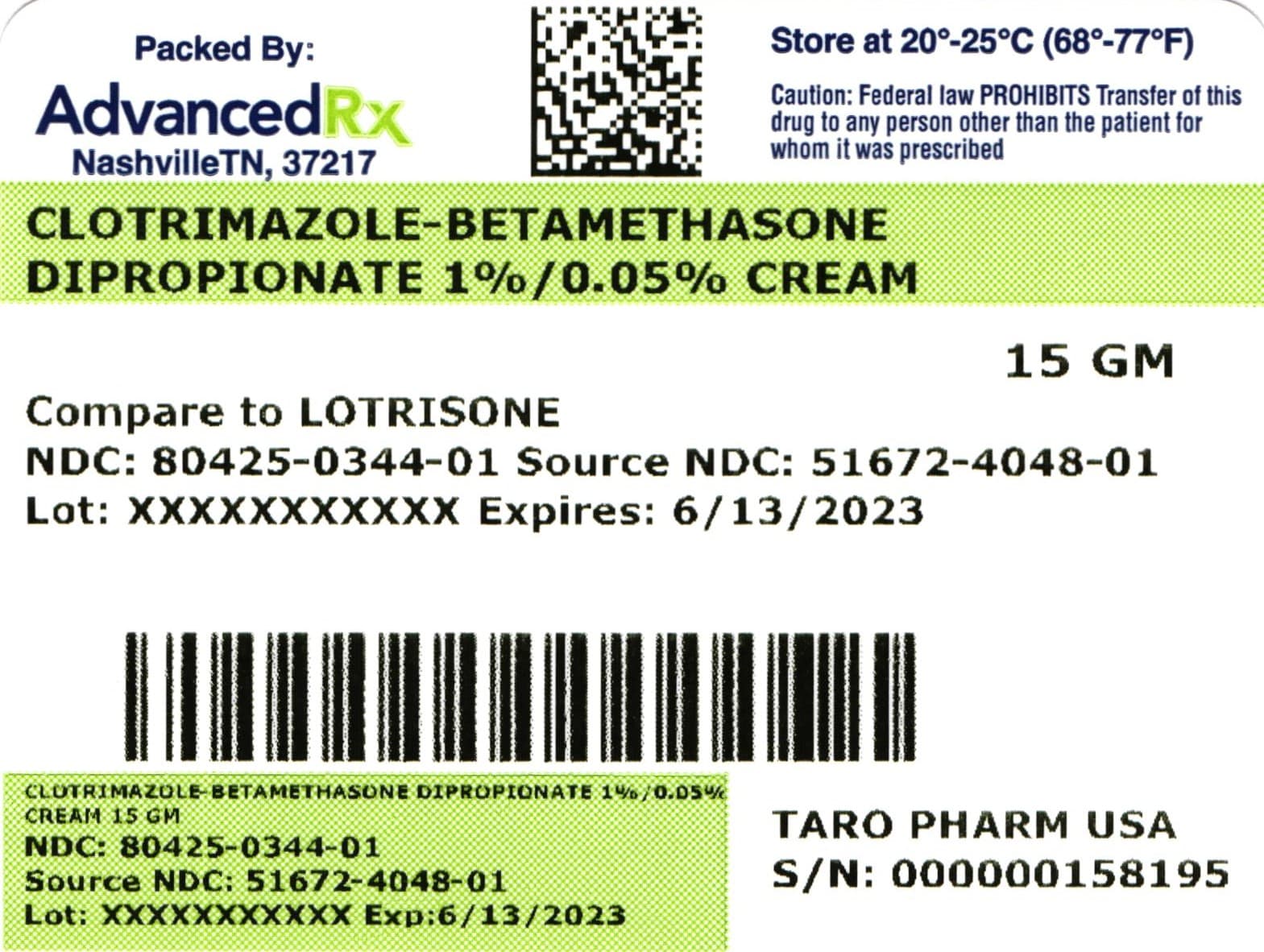 Clotrimazole and Betamethasone Dipropionate package label