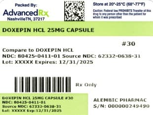 Doxepin Hydrochloride package label