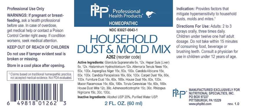 Household Dust and Mold Mix package label