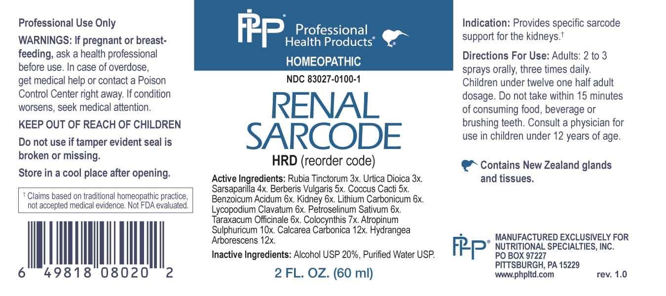 Renal Sarcode package label