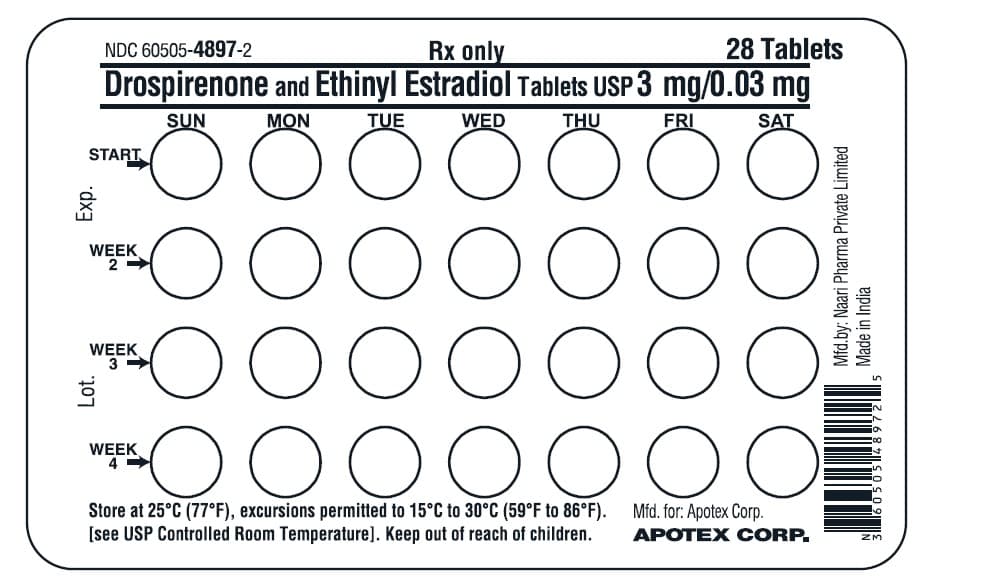 Yasmin (drospirenone ethinyl estradiol) product image